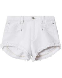Isabel Marant - Korte Broeken ,Wit ,Katoen Eneidala Shorts - Lyst