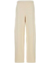 Max Mara - Broeken ,Wit ,Katoen Rechte Broek - Lyst