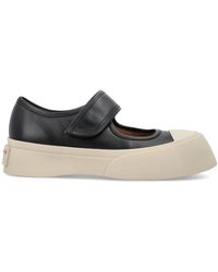 Marni - Schoenen ,Zwart ,Leer Zwarte Mary Jane Sneakers - Lyst