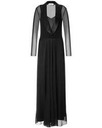 Alberta Ferretti - Lange Zijden Chiffon Avondjurk - Lyst