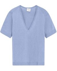 Closed - V-Hals Gebreid Shirt Met Korte Mouwen - Lyst