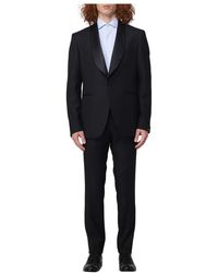 Tagliatore - Kostuums ,Zwart ,Wol Single Breasted Suit Jacket - Lyst