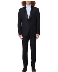 Tagliatore - Kostuums ,Zwart ,Wol Single Breasted Suit Jacket - Lyst