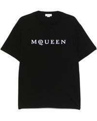 McQueen - Zwarte Katoenen Kleding T-Shirts - Lyst