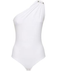 Michael Kors - Matte Jersey Bodysuit Met Één Schouder - Lyst