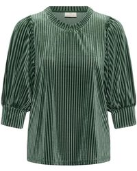 Kaffe - Overhemden ,Groen ,Polyester Kacaca Velour Blouse - Lyst