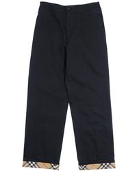 Burberry - Broeken ,Blauw ,Wijde Broeken - Lyst