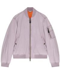 Guess - Jassen ,Paars ,Katoen Washed Bomberjack - Lyst