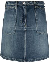 KENZO - Denim Skirts - Lyst