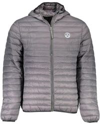 North Sails - Jassen ,Grijs ,Bruine Gevoerde Polyamide Jas - Lyst
