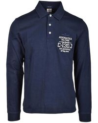 Aeronautica Militare - Militärstil Baumwoll-Poloshirt - Lyst