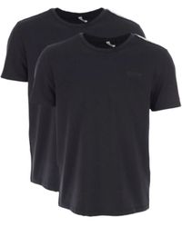 Moschino - Tops ,Zwart ,Katoen Katoen Stretch T-Shirt 2 Pack Zwart - Lyst