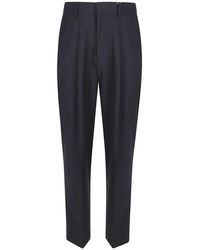 NN07 - Broeken ,Blauw ,Leer Slim-Fit Broek - Lyst