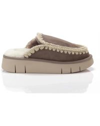 Mou - Schoenen ,Grijs ,Wol Eskimo Bounce Clog - Lyst