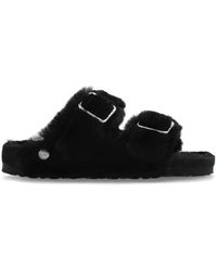 Birkenstock - Schoenen ,Zwart ,Leer Arizona 1774 Shearling Slippers - Lyst