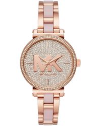 Michael Kors - Mk4336 Sofie Rose Goudkleurig Dameshorloge - Lyst
