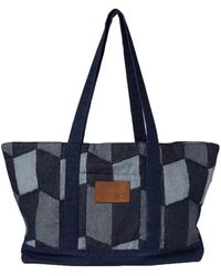 Huf - Tassen ,Veelkleurig ,Denim Patchwork Denim Tote - Lyst