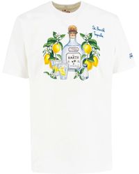 Mc2 Saint Barth - T-shirt in cotone con stampa frontale - Lyst
