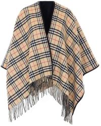 Burberry - Wendbarer Karomantel Aus Wolle - Lyst