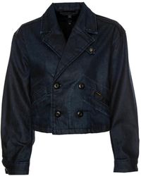 G-Star - Jassen ,Blauw ,Cropped Peacoat Jacket - Lyst