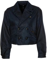 G-Star - Jassen ,Blauw ,Cropped Peacoat Jacket - Lyst