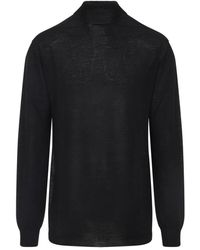 Rick Owens - Schwarzer Pullover Modernes Design Aw25 - Lyst