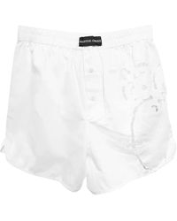 Marine Serre - Ondergoed ,Wit ,Katoen Regenerated Household Linen Boxershorts - Lyst