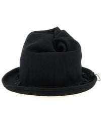 Yohji Yamamoto - Accessoires ,Zwart ,Wol Hoed Van Zuivere Wol - Lyst