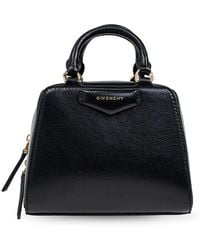 Givenchy - Schwarze leder schultertasche reißverschluss,schwarze lederhandtasche mit goldener hardware - Lyst