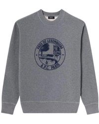 A.P.C. - Hoodies & Sweatvesten ,Grijs ,Sweatshirt Luxembourg - Lyst