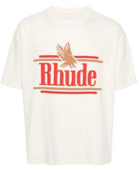 Rhude - Logo print t-shirt - Lyst