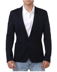 Yes-Zee - Jassen ,Blauw ,Blauwe Jas Voor Mannen - Lyst