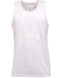 Neil Barrett - Schlankes Ärmelloses Langes T-Shirt - Lyst