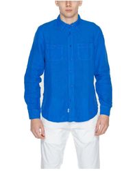 Blauer - Camicia in lino a manica lunga collezione primavera/estate - Lyst