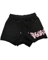 DISCLAIMER - Korte Broeken ,Zwart ,Katoen Urban Style Katoenen Shorts - Lyst