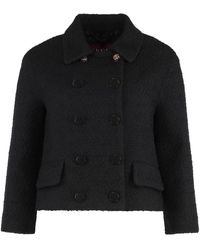 Gucci - Wollen Blend Blazer Met Zakken - Lyst