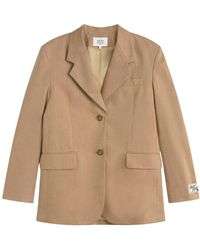Maison Kitsuné - Jassen ,Wol Sandlewood Wool Blend Jacket - Lyst