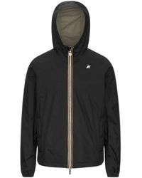 K-Way - Jassen ,Zwart ,Nylon Jake Plus. 2 Reversible - Lyst
