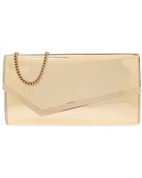 Jimmy Choo - Accessoires ,Geel ,Leer Emmie Wallet On Chain - Lyst