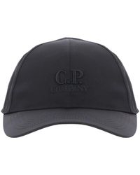 C.P. Company - Blaue logo mütze stilvolles modeaccessoire - Lyst