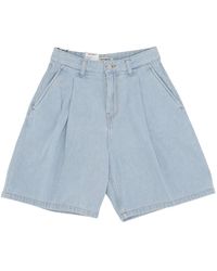 Carhartt - Blaue stone gebleichte denim shorts - Lyst