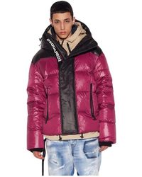 DSquared² - Jassen ,Veelkleurig ,Wol Kersen Pufferjas Met Wolmix - Lyst