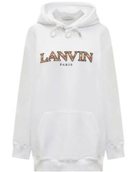 Lanvin - Curb over fit felpa con cappuccio - Lyst