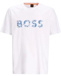 BOSS - Ocean t-shirt, 100% baumwolle - Lyst
