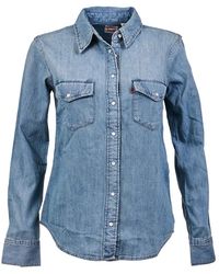 Levi's - Overhemden ,Blauw ,Katoen Iconic Western Shirt - Lyst