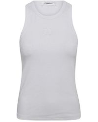 co'couture - Tops ,Wit ,Katoen Geborduurde Tanktop - Lyst