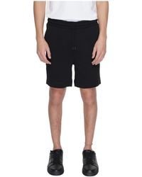 BOSS - Stilvolle schwarze shorts mit schnürung und taschen - Lyst