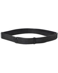 Orciani - Accessoires ,Zwart ,Leer Zwarte Leren Minimalistische Riem - Lyst