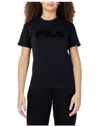 Fila - Camiseta de mujer azul con estampado - Lyst
