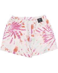 Vans - Korte Broeken ,Veelkleurig ,Katoen Relaxed Print Witte Shorts - Lyst